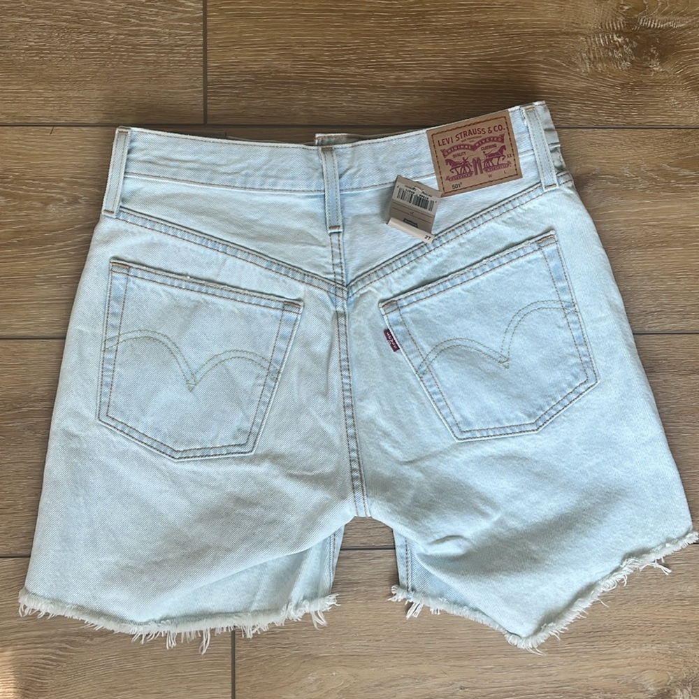 Levi's Light Wash Denim Cutoff Shorts - Picture 3 of 4